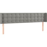 Kopfteil mit Ohren Hellgrau 203x16x78/88 cm Samt Vidaxl