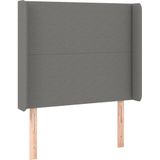 Kopfteil mit Ohren Dunkelgrau 103x16x118/128 cm Stoff vidaXL