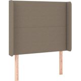 Kopfteil mit Ohren Taupe 103x16x118/128 cm Stoff Vidaxl