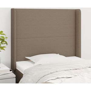 Kopfteil mit Ohren Taupe 103x16x118/128 cm Stoff Vidaxl