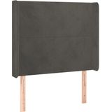 Kopfteil mit Ohren Dunkelgrau 83x16x118/128 cm Samt vidaXL