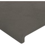 vidaXL Kopfteil mit Ohren Dunkelgrau 203x16x118/128 cm Samt