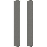 vidaXL Kopfteil mit Ohren Dunkelgrau 103x16x118/128 cm Stoff