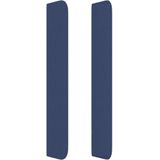 vidaXL Hoofdbord met randen 147x16x118/128 cm stof blauw