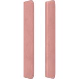 vidaXL - Hoofdbord - met - randen - 183x16x118/ - cm - fluweel - roze