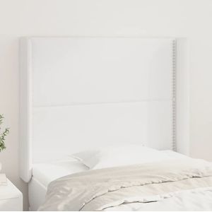 Kopfteil mit Ohren Weiß 103x16x118/128 cm Kunstleder Vidaxl