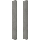 vidaXL Kopfteil mit Ohren Hellgrau 183x16x118/128 cm Samt