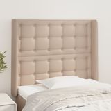 Kopfteil mit Ohren Cappuccino-Braun 103x16x118/128cm Kunstleder Vidaxl
