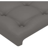Kopfteil mit Ohren Grau 183x16x118/128 cm Kunstleder Vidaxl