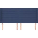 vidaXL - Hoofdbord - met - randen - 183x16x118/ - cm - stof - blauw
