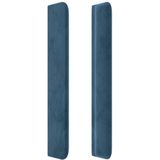 vidaXL Kopfteil mit Ohren Dunkelblau 147x16x118/128 cm Samt