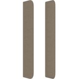 Kopfteil mit Ohren Taupe 183x16x118/128 cm Stoff vidaXL