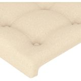 Kopfteil mit Ohren Creme 83x16x118/128 cm Stoff Vidaxl