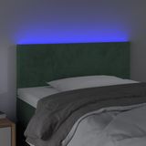 vidaXL - Hoofdbord - LEDx5x78/ - cm - fluweel - donkergroen