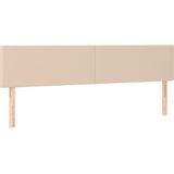 vidaXL LED Kopfteil Cappuccino-Braun 160x5x78/88 cm Kunstleder