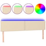 Led Kopfteil Creme 200x5x78/88 cm Stoff Vidaxl
