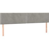 Led Kopfteil Hellgrau 180x5x78/88 cm Samt Vidaxl