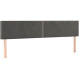 Led Kopfteil Dunkelgrau 200x5x78/88 cm Samt Vidaxl