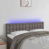 Led Kopfteil Grau 144x5x78/88 cm Kunstleder Vidaxl