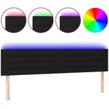 Led Kopfteil Schwarz 180x5x78/88 cm Stoff Vidaxl