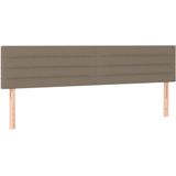 Led Kopfteil Taupe 200x5x78/88 cm Stoff Vidaxl