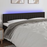Led Kopfteil Schwarz 160x5x78/88 cm Stoff Vidaxl