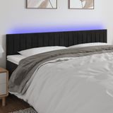 Led Kopfteil Schwarz 180x5x78/88 cm Samt Vidaxl