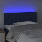 vidaXL Hoofdbord LED 90x7x78/88 cm stof blauw
