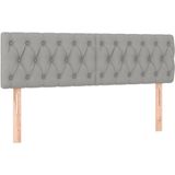 Led Kopfteil Hellgrau 160x7x78/88 cm Stoff vidaXL
