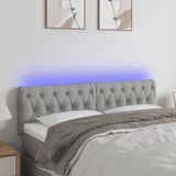 Led Kopfteil Hellgrau 160x7x78/88 cm Stoff vidaXL