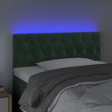 vidaXL LED Kopfteil Dunkelgrün 90x7x78/88 cm Samt