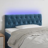 vidaXL LED Kopfteil Dunkelblau 100x7x78/88 cm Samt