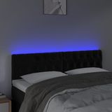 Led Kopfteil Schwarz 160x7x78/88 cm Stoff vidaXL