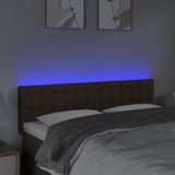 Led Kopfteil Dunkelbraun 144x5x78/88 cm Stoff Vidaxl