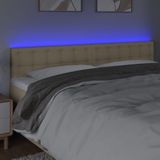 Led Kopfteil Creme 160x5x78/88 cm Stoff Vidaxl