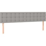 Led Kopfteil Hellgrau 200x5x78/88 cm Stoff Vidaxl