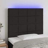 Led Kopfteil Schwarz 100x5x118/128 cm Stoff Vidaxl