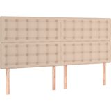 Led Kopfteil Cappuccino-Braun 200x5x118/128cm Kunstleder Vidaxl