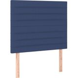 vidaXL LED Kopfteil Blau 90x5x118/128 cm Stoff
