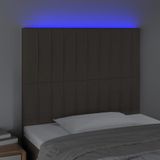 vidaXL LED Kopfteil Taupe 90x5x118/128 cm Stoff