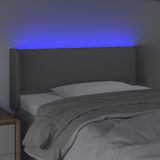 vidaXL Hoofdbord LED 93x16x78/88 cm stof lichtgrijs