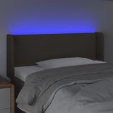 vidaXL LED Kopfteil Taupe 93x16x78/88 cm Stoff
