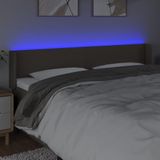 Led Kopfteil Taupe 163x16x78/88 cm Stoff Vidaxl