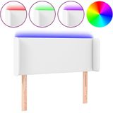 vidaXL LED Kopfteil Weiß 93x16x78/88 cm Kunstleder