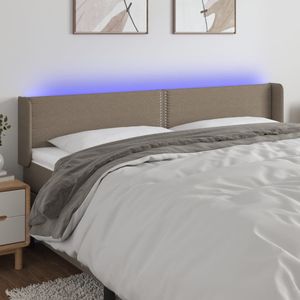 Led Kopfteil Taupe 203x16x78/88 cm Stoff Vidaxl