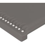 Led Kopfteil Grau 93x16x78/88 cm Kunstleder Vidaxl