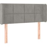 vidaXL - Hoofdbord - LEDx16x78/ - cm - fluweel - lichtgrijs