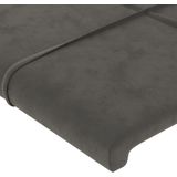 vidaXL - Hoofdbord - LED - 147x16x78/ - cm - fluweel - donkergrijs