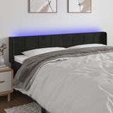 Led Kopfteil Schwarz 163x16x78/88 cm Samt Vidaxl