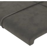 Led Kopfteil Dunkelgrau 183x16x78/88 cm Samt vidaXL